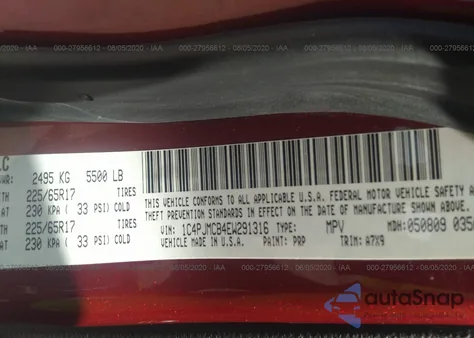 2014 Jeep Cherokee Latitude z USA, uszkodzony, nr VIN 1C4PJMCB4EW291316